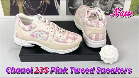 chanel sneakers pink and green|Chanel quilted sneakers.